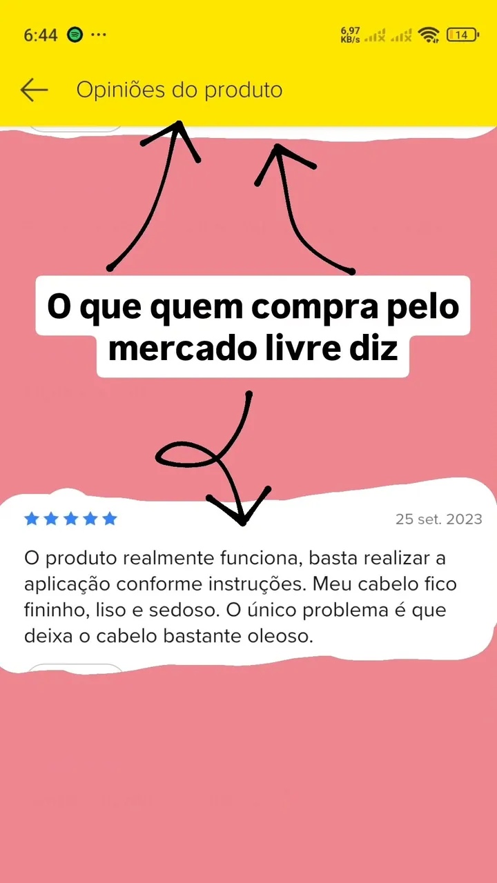Comentário de cliente sobre o Gloss Brumar