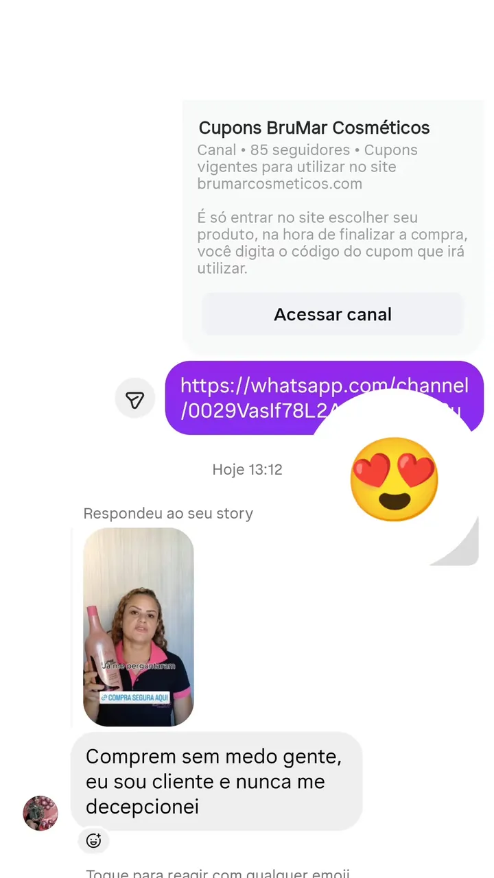 Comentário de cliente sobre o Gloss Brumar